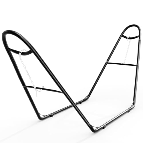 Universal Double Hammock Stand, 550-Pound Capacity, Heavy-Duty Hammock Stand for Outside, Fits 9 to 14 Foot Hammocks, Black - color: Ship-shaped