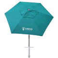 AMMSUN 8ft Large Beach Umbrellas for Sand Heavy Huty Wind Portable Commercial Grade Patio Beach Umbrella with Sand Anchor Adjustable Height Air Vent UPF 50+ Telescoping Pole without tilt Teal - color: Teal