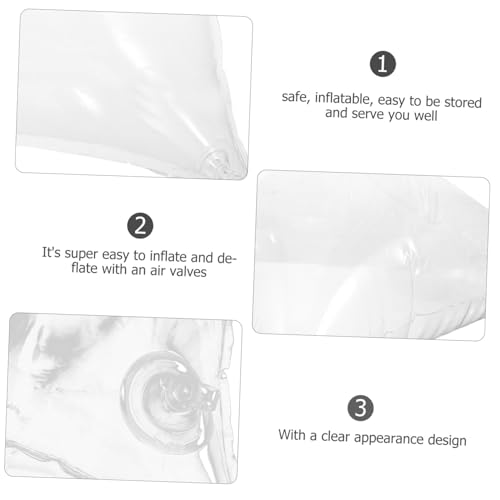 ABOOFAN Inflatable Clear Pillow Insert Water Resistant Cushion for Camping Travel and Home Use Material Height Breathable Design for Sofa and Outdoor Activities