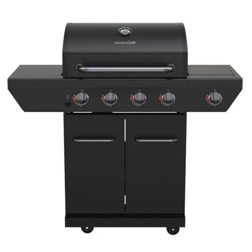 Nexgrill 4-Burner Propane Gas Grill with 2-In-1 Charcoal Tray & Side Burner, Stainless Steel Frame, 626 SQ In Total Cooking Space, 60,000 BTUs, BBQ Grill Perfect for Outdoor Gatherings - 720-1141 - style: 4-Burner + Side Burner (Black)