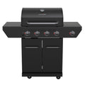 Nexgrill 4-Burner Propane Gas Grill with 2-In-1 Charcoal Tray & Side Burner, Stainless Steel Frame, 626 SQ In Total Cooking Space, 60,000 BTUs, BBQ Grill Perfect for Outdoor Gatherings - 720-1141 - style: 4-Burner + Side Burner (Black)