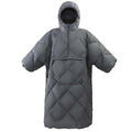 ATEPA Wearable Sleeping Bag, Recycled Water-Resistant Camping Blanket Poncho, Ultralight Packable Stadium Blanket for Outdoor - color: Grey