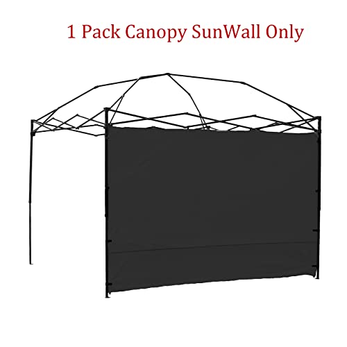 Canopy SunWall, 10x10ft Pop Up Canopy Sidewall for Instant Canopy Tent Gazebos, 1 Pack Sidewall Only Dark - color: Dark