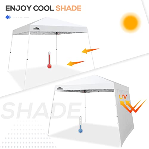 EAGLE PEAK Sunwall/Sidewall for 10x10 Slant Leg Canopy Only, 1 Sidewall, White - color: White
