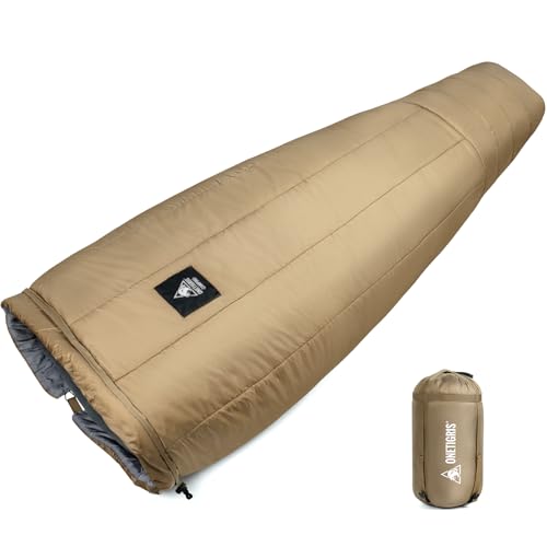OneTigris Featherlite Ultralight Sleeping Quilt, Weighs 35oz, Warm Hammock Topquilt 40 Degree, with Footbox, Perfect for Outback Camping, Hiking, Backpacking and Hammocks - color: Coyote Brown
