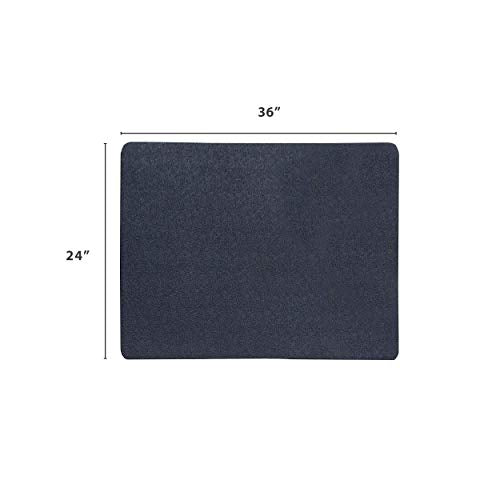 VersaTex Multi-Purpose Recycled Rubber Floor Mat for Indoor or Outdoor Use, Utility Mat for Entryway, Tool Bench, Garage, Under-Sink, Patio, and Door ; 24" x 36", Black