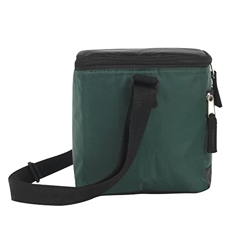 6 Can Cooler Bags Insulated Soft Cooler Lunch Bag for Men, Waterproof Leak Proof Cooler Bags Insulated - color: Black on Green