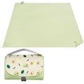 Ainiv Picnic Blanket, Waterproof Beach Blanket with Carry Handle, Foldable Portable Washable Beach Mat Sand-Free, Outdoor Mat in Green for 4-5 People for Camping, Picnic, BBQ - 83 x 87 inches - size: 83 x 87 inches (L for 4-5 People)