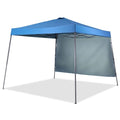 GDY 10x10 FT Pop Up Canopy Outdoor Instant Tent Slant Legs with a Sidewall,Equipment Vents, Portable Gazebo Shelter for Patio, Deck, Beach and Garden,Sky Blue.