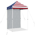 EAGLE PEAK Pop up Canopy 5x5, Outdoor Portable Canopy Tent with One Removable Sunwall, Carry Bag Included, American Flag - color: American Flag