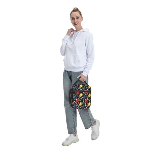 Bird Lunch Box for Women Kids Girls Men Insulated Lunch Bag Lunchbox Adults Lunch Tote Bags Reusable Cooler for Work Office School Picnic Travel - color: Bird01