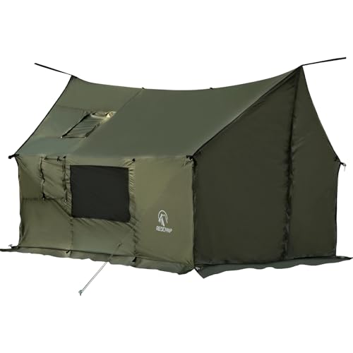 REDCAMP Large Hammock Hot Tent with Stove Jack, Waterproof & Windproof Winter Wall Tent with Snow Skirt, Ultralight 4 Season Tents for Camping, Hiking, Bushcraft, Backpacking, Hunting - style: Army Green/Tent