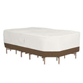 Amazon Basics Patio Furniture Cover, Waterproof, Anti-UV, Wind Resistant, X-Large, Durable, Beige/Tan, 130" x 84" - size: 130"x84"