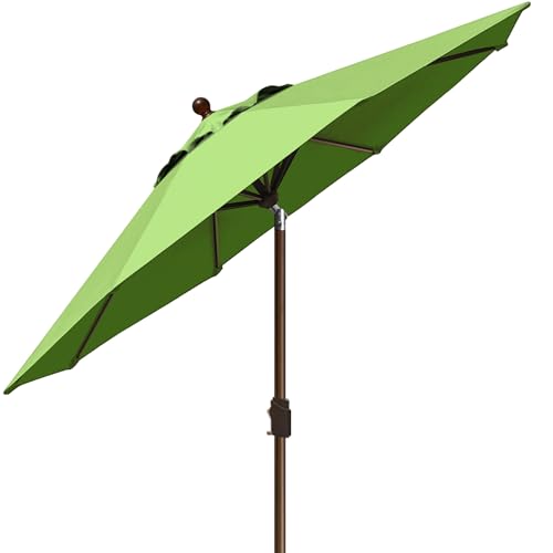 EliteShade USA 10-Year-Non-Fading 9Ft Market Patio Umbrella, UPF 50+ UV Protection Performance Sun Umbrella, Heavy Duty Commercial Grade Outdoor Table Umbrella with Crank & Tilt, Windproof Vented Top for Garden, Pool, Deck and Outdoor Playsets, Macaw Gree