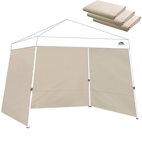Canopy Sidewalls for 11x11,12x12 Slant Leg Pop Up Tent,3 Pack Sunwalls Only,(Beige) - color: Beige, size: 12X12