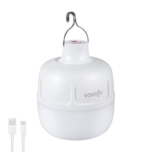 VAVOFO 20W LED Camping Lantern Rechargeable, 1200LM Camping Light , 3000mAh Portable Tent Light , IP65 Waterproof Flashlight Lanterns for Emergencies ,Power Outages,Hurricane (White) - color: White