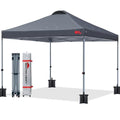 MASTERCANOPY Durable Pop-up Canopy Tent with Roller Bag (8x8, Dark Grey) - color: Dark Grey, size: 8x8