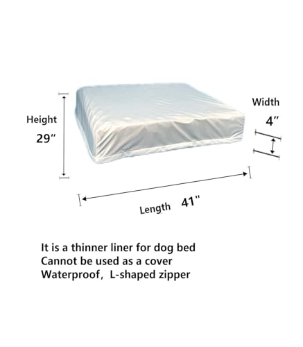 Waterproof Dog Bed Liner Removable for Dog Beds 41 x 29 Inch - size: 41x29x4 inch