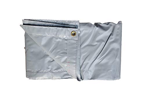 6 x 20 Waterproof, Heavy Duty Vinyl Tarp, 16 Mil Gauge - Great for Truck, Equipment, Roof, Construction, Kennel, Hay, and Camping Cover - color: Gray, size: 6x20
