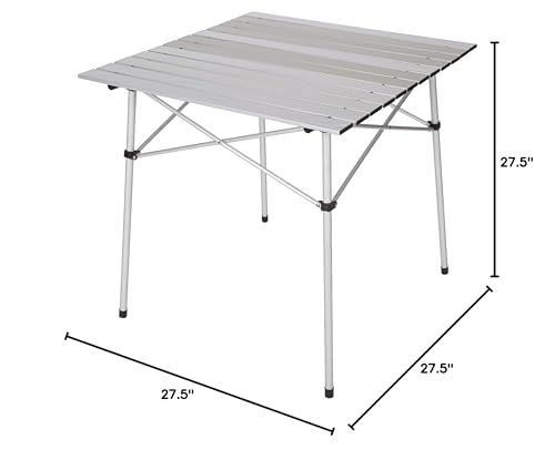 Stansport Compact Portable Kids Picnic Table – Foldable Space-Saving Design with Locking Legs – Lightweight Children’s Picnic Set for Travel, Parks, Campsite – Durable Steel Frame & Easy Clean Surface - style: Aluminum Slat