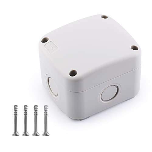 Nineleaf Waterproof Junction Box,IP66 Weatherproof Electrical Project Boxes,3.3 x 2.8 x 2.3 inch,Universal PVC/ABS Plastic Project Enclosure Box,White - color: White, size: 86x74x62mm
