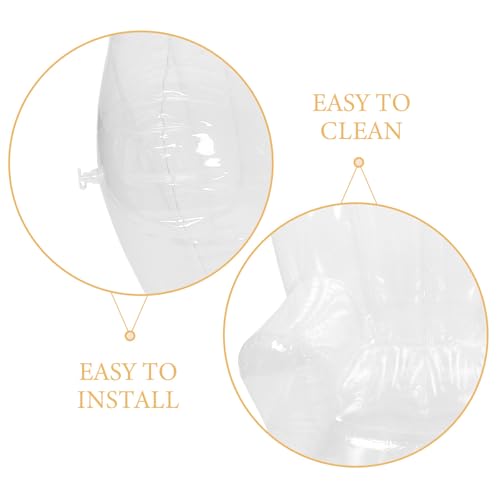 Transparent Inflatable Sofa Chair - PVC Blow Up Couch Portable Clear Lounger - Camping Lazy Air Couch for Balcony Pool Picnic