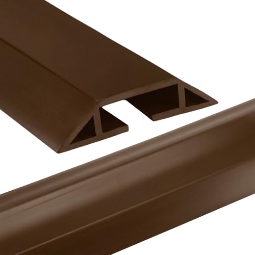 Pangda Floor Cable Cover Extension Cord Cover Protector Outdoor Heavy Duty Cord Protector Hider Soft Organize and Protect Wire on Floor for Home Office or Outdoor Settings(Brown,10 ft) - color: Brown, size: 10 ft