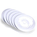 11-Inch Melamine Plates (Set of 6) - Unbreakable and Reusable Plastic Dinnerware with Ceramic Feel, Stackable and Dishwasher-Safe - Versatile for All Meals (White) - color: White