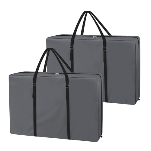 Explore Land Heavy Duty Chair Storage Bag for Folding Longue Zero Gravity Light Weight Transport Folding Rollator Walker (2PACK-Grey) - color: 2 Pack: Grey