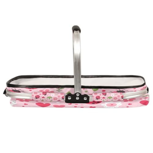 Picnic Baskets Shoping Basket Collapsible Portable Picnic Basket - color: Ladybird(style 1)
