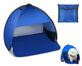 Mini Tent for Pets Small Dog Tent for Beach Portable Pop Up Sun Shade Shelter with Phone Compartment for Puppy and Large Cats Small Animals Sun Canopy for Camping and Outdoor - style: blue