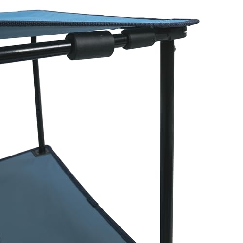 Life is Good 22” Square Compact Outdoor Folding Table with Cup Holders and Carry Bag for Beach, Camping, 30lb Weight Capacity, Blue