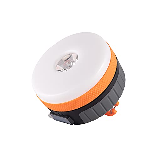 LIT-PaTH LED Camping Lantern, Rechargeable Light with Magnet Base, 2200 mAh, Survival Kit for Emergency, Hurricane, Outage, Medium Orange, 1 Pack - size: 1-Pack, style: Medium Orange