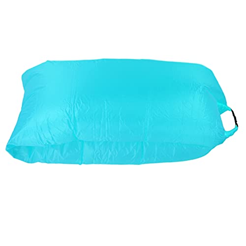 Foldable Air Mattress, Portable Inflatable Sleeping Bed, Blue - Lightweight Design, Quick Inflation, Ideal for Outdoor Camping and Beach Use
