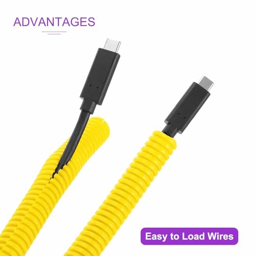 DMiotech 50ft Wire Loom Split Tubing 1 Inch(25.4mm) ID, Cord Protectors from Pet Flexible Conduit Cable Management for Office Home Garden, Yellow - color: Yellow, size: 1"-50ft