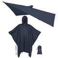 onewind Hooded Rain Poncho, Silnylon Rain Coat Versatile Survival Shelter Waterproof Breathable Lightweight Poncho - color: Dark Grey-89"*56" (226cm*142cm), size: Small