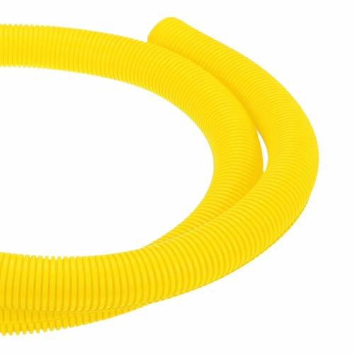 DMiotech 6.6ft Wire Loom Split Tubing 1 1/2 Inch(38.1mm) ID, Cord Protectors from Pet Flexible Conduit Cable Management for Office Home Garden, Yellow - color: Yellow, size: 1 1/2"-6.6ft