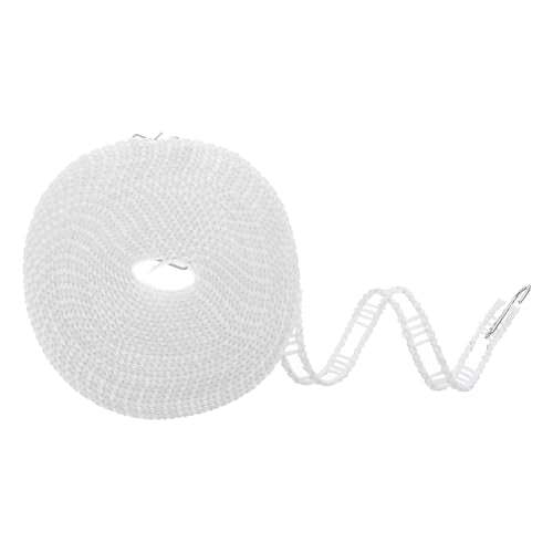 uxcell Windproof Clothesline, 10M 33ft Plastic Non-Slip Clothes Drying Rope Portable Travel Clothesline for Courtyard Outdoor Laundry Camping, White - color: White, size: 32.8ft