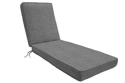Eddie Bauer Chaise Double Piped 23X75X2.5, Cast Slate - color: Cast Slate, size: DOUBLE PIPED, style: 23x75x2.5