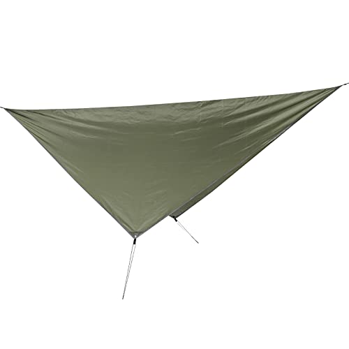 Waterproof Camping Tarp, Camping Cover with Rhombus Pattern, 360x290cm Multifunction Sun Shade Canopy for Beach Hammock Tent, Includes Storage Bag and Wind Ropes (OD Green) - color: Od Green