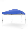10x10ft Pop Up Canopy Tent with Slant Legs – Outdoor Instant Gazebo Shelter, UV-Resistant Waterproof Cover, Adjustable Height, Carrying Bag – 8x8ft Shade for Patio, Beach, Garden, Events - color: Blue