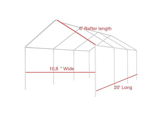 10x20 Sidewall Canopy Carport Tarp Set (4pc) Beige, UV Protected, Waterproof, Car Protection, Outdoor Events, Equipment Shelter - color: 4 PC Beige