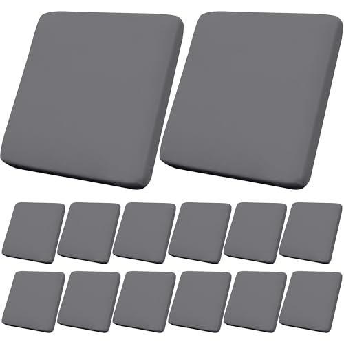 14Pcs Outdoor Cushion Covers, Patio Cushion Covers,Stretch Elastic Slipcovers, Replacement Washable & Reusable Furniture Protector for Patio Couch (Grey,Cover Only) - color: Grey, size: 14Pcs-Solid color