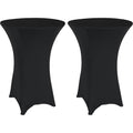 REDCAMP 32" Cocktail Table with Black Cover, 2 Pack Round Bar Table Pub Table for Parties Restaurant, 30" /43" Two Heights Adjustable - color: Black Cover Set, 2, size: 32" Round Table