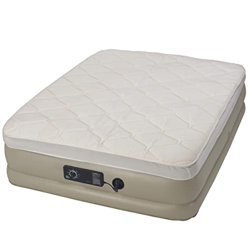 Serta Raised Air Mattress with Never Flat Pump | Size: Queen 18"| Luxury Inflatable Mattress with Built in Air Pump to Ensure a Restful Night | Heavy Duty Blow Up Mattress with Self Inflating Pump
