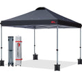 MASTERCANOPY Durable Pop-up Canopy Tent with Roller Bag (8x8, Black) - color: Black, size: 8x8