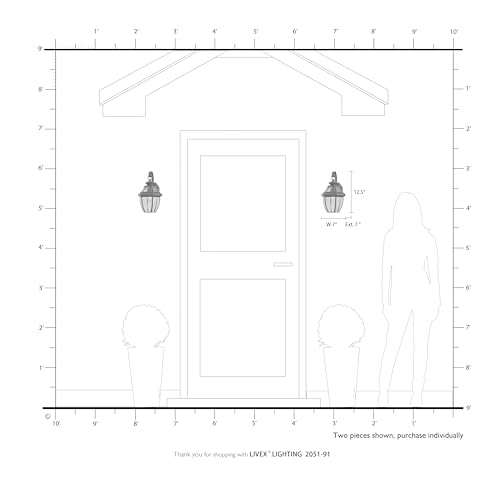 Livex Lighting 2051-91 Monterey 1 Light Outdoor Brushed Nickel Finish Solid Brass Wall Lantern with Clear Beveled Glass - color: Brushed Nickel