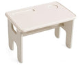 UNICOO Kids Folding Table, Toddler Activity Table for Study, Snack, Art Craft and Play, Portable Plastic Children's Table for Small Spaces, Home and Playroom - color: White & Gray