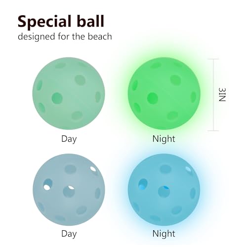 Juegoal Outdoor Giant Yard Pong Game Set Outdoor Toss Game Throwing Game for Beach, Camping, Lawn and Backyard - color: Green Glow in Dark