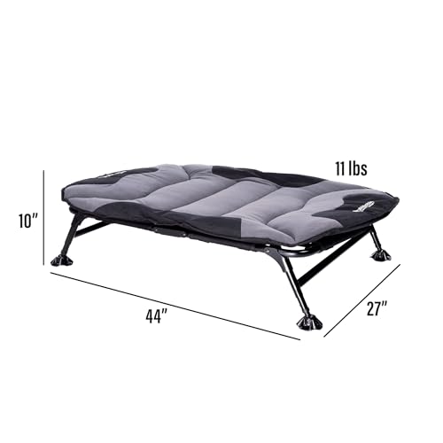 Momarsh Elevated Dog Cot with Washable Soft Pad & Folding Frame for Travel & Home Use | All in One Home Cot with Non Slip Feet | Large Portable Dog Bed | Perfect Padded Pet Bed System for Dogs - color: Elevated Home Cot